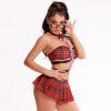 Schoolgirl Elegance: Mini Skirt & Bra Set​ - Image 3