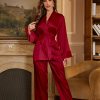 Luxury Solid Color Full-Length Pantsuit Robe Two-Piece Set - Image 12