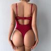 Camisole Solid Color Patchwork Lingerie Set - Image 13