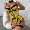 Mesh Patchwork Underwear Set
